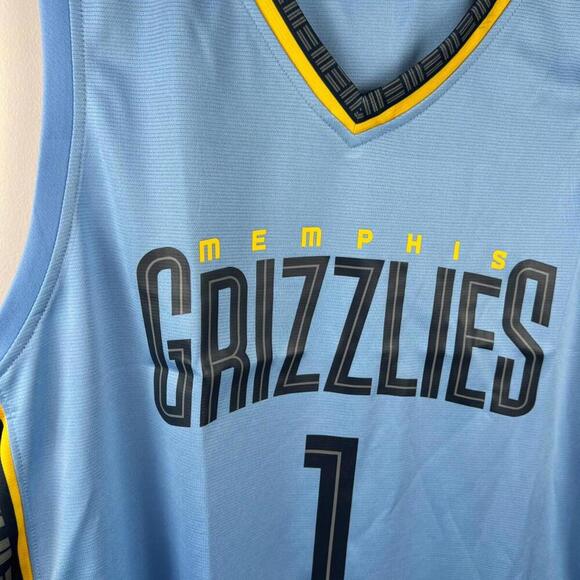 NBA Memphis Grizzlies Pippen Jr #1 Jersey Men's M Statement Light Blue Fanatics - Picture 7 of 7